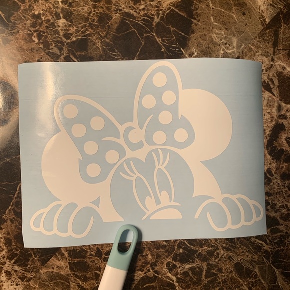 Disney Minnie Mouse Peek a Boo Sticker Car Decal - Picture 2 of 5